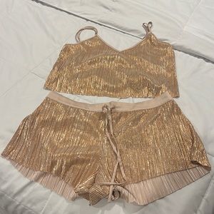 Gold Victoria Secret Night Set